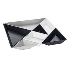 Купить Менажница tangram ready, черно-бело-серая в Астане и по всему Казахстану.Менажница tangram ready, черно-бело-серая