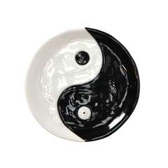 Купить Подставка для благовоний yin yang, D12 см, черно-белая в Астане и по всему Казахстану.Подставка для благовоний yin yang, D12 см, черно-белая