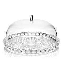 Купить Блюдо сервировочное с крышкой tiffany, D30 см, прозрачное в Астане и по всему Казахстану.Блюдо сервировочное с крышкой tiffany, D30 см, прозрачное