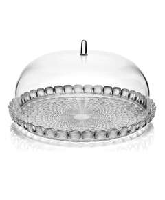 Купить Блюдо сервировочное с крышкой tiffany, D30 см, серое в Астане и по всему Казахстану.Блюдо сервировочное с крышкой tiffany, D30 см, серое