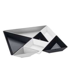 Купить Менажница tangram ready, черно-бело-серая в Астане и по всему Казахстану.Менажница tangram ready, черно-бело-серая