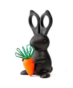 Купить Ножницы+магнит со скрепками bunny, черный в Астане и по всему Казахстану.Ножницы+магнит со скрепками bunny, черный