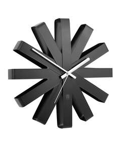 Купить Часы настенные ribbon, D30,5 см, черныe в Астане и по всему Казахстану.Часы настенные ribbon, D30,5 см, черныe