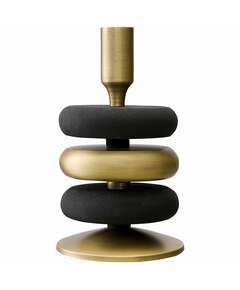 Купить Подсвечник stone, 20 см, черный/античная латунь в Астане и по всему Казахстану.Подсвечник stone, 20 см, черный/античная латунь