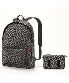Купить Рюкзак складной mini maxi signature black в Астане и по всему Казахстану.Рюкзак складной mini maxi signature black