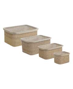 Купить Набор из 4-х корзин для хранения sustainable collection, бежевый в Астане и по всему Казахстану.Набор из 4-х корзин для хранения sustainable collection, бежевый
