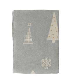 Купить Плед из хлопка с новогодним рисунком christmas tree из коллекции new year essential, 130х180 см в Астане и по всему Казахстану.Плед из хлопка с новогодним рисунком christmas tree из коллекции new year essential, 130х180 см