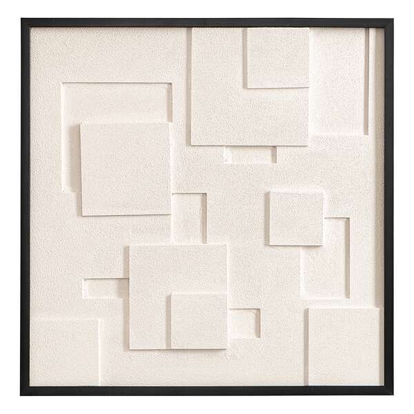 Купить Панно декоративное с эффектом 3d minimalism square, с черной рамой, 60х60 см в Астане и по всему Казахстану.Панно декоративное с эффектом 3d minimalism square, с черной рамой, 60х60 см