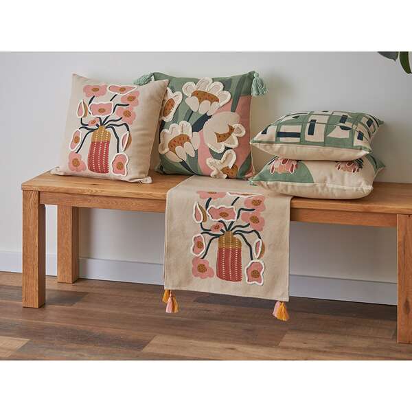 Купить Дорожка на стол forest flower из коллекции ethnic, 45х150 см в Астане и по всему Казахстану.Дорожка на стол forest flower из коллекции ethnic, 45х150 см, изображение 3