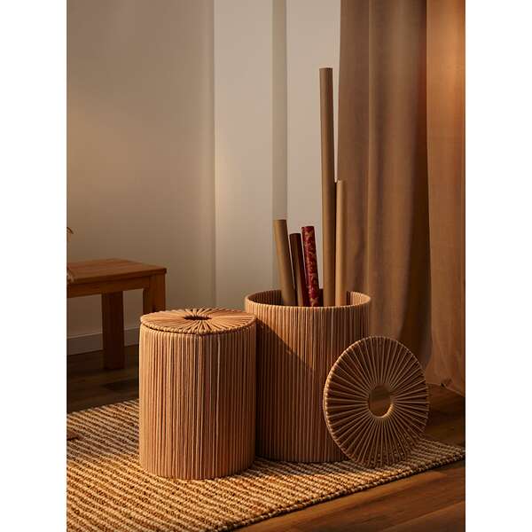 Купить Корзина плетеная dholak beige из коллекции ethnic, размер l в Астане и по всему Казахстану.Корзина плетеная dholak beige из коллекции ethnic, размер l, изображение 4