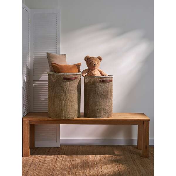Купить Корзина для хранения sustainable collection, D37х52 см, бежевая в Астане и по всему Казахстану.Корзина для хранения sustainable collection, D37х52 см, бежевая, изображение 2