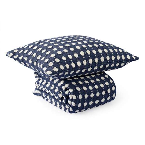 Купить Чехол на подушку из хлопка polka dots темно-синего цвета из коллекции essential, 40x60 см в Астане и по всему Казахстану.Чехол на подушку из хлопка polka dots темно-синего цвета из коллекции essential, 40x60 см, изображение 7