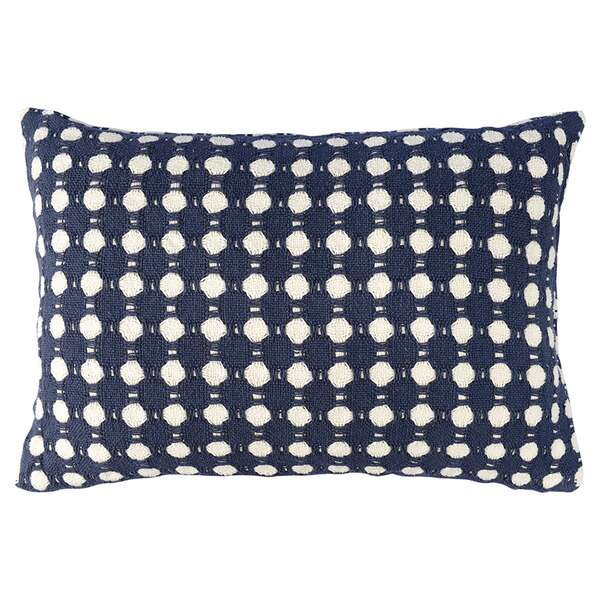 Купить Чехол на подушку из хлопка polka dots темно-синего цвета из коллекции essential, 40x60 см в Астане и по всему Казахстану.Чехол на подушку из хлопка polka dots темно-синего цвета из коллекции essential, 40x60 см