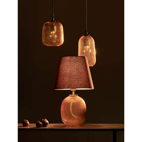 Купить Лампа настольная speckles, D19х32 см, с терракотовым абажуром в Астане и по всему Казахстану.Лампа настольная speckles, D19х32 см, с терракотовым абажуром, изображение 2