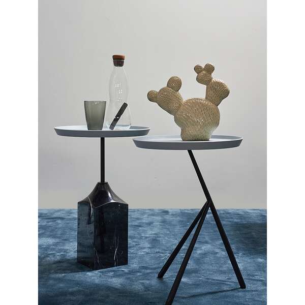 Купить Столик кофейный sustainable collection, D38 см, серый/черно-белый в Астане и по всему Казахстану.Столик кофейный sustainable collection, D38 см, серый/черно-белый, изображение 3