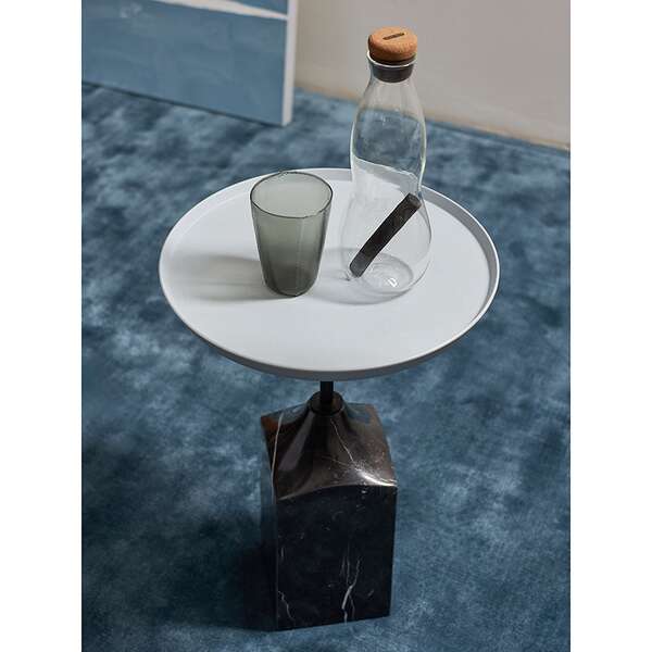 Купить Столик кофейный sustainable collection, D38 см, серый/черно-белый в Астане и по всему Казахстану.Столик кофейный sustainable collection, D38 см, серый/черно-белый, изображение 4